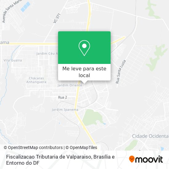 Fiscalizacao Tributaria de Valparaiso mapa