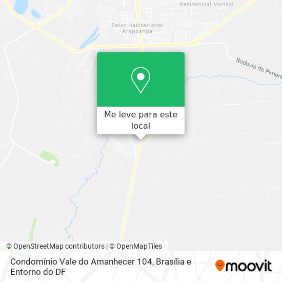 Condomínio Vale do Amanhecer 104 mapa