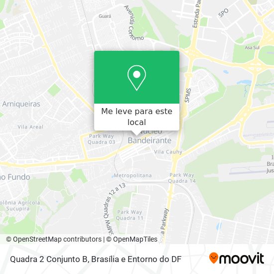 Quadra 2 Conjunto B mapa