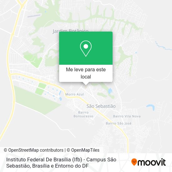 Instituto Federal De Brasília (Ifb) - Campus São Sebastião mapa