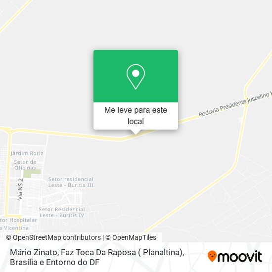 Mário Zinato, Faz Toca Da Raposa ( Planaltina) mapa
