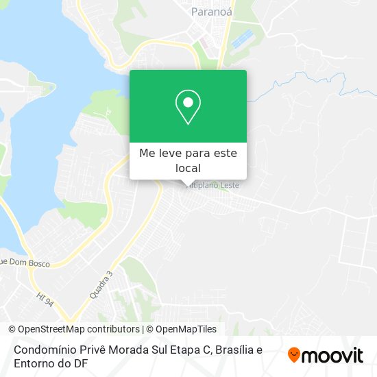 Condomínio Privê Morada Sul Etapa C mapa