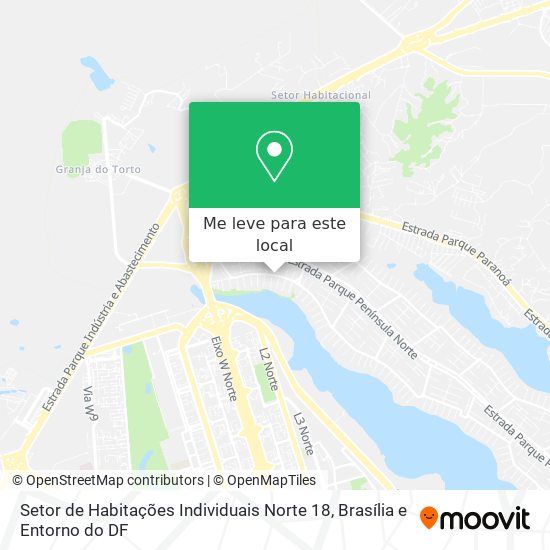 Setor de Habitações Individuais Norte 18 mapa