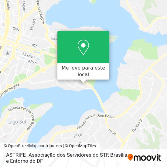 ASTRIFE- Associação dos Servidores do STF mapa