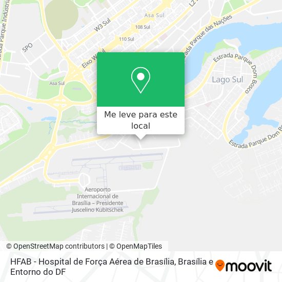 HFAB - Hospital de Força Aérea de Brasília mapa