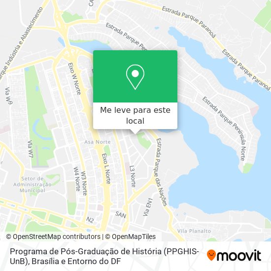 Programa de Pós-Graduação de História (PPGHIS-UnB) mapa