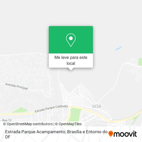 Estrada Parque Acampamento mapa