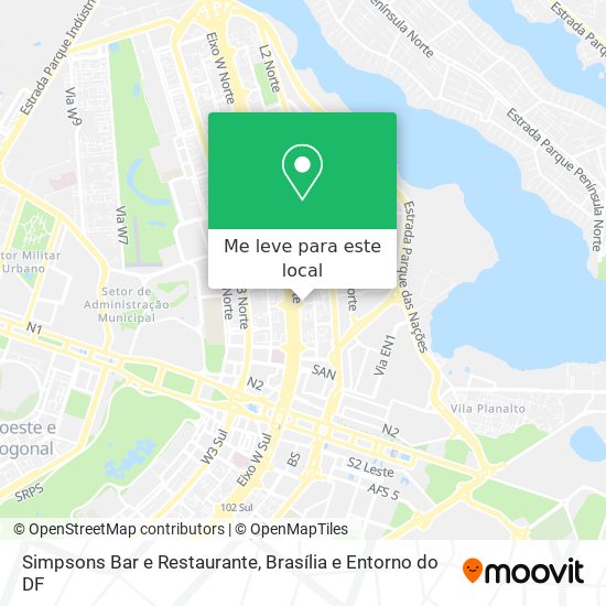 Simpsons Bar e Restaurante mapa