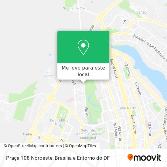 Praça 108 Noroeste mapa