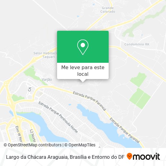Largo da Chácara Araguaia mapa