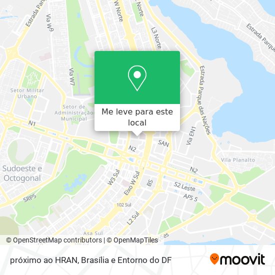 próximo ao HRAN mapa