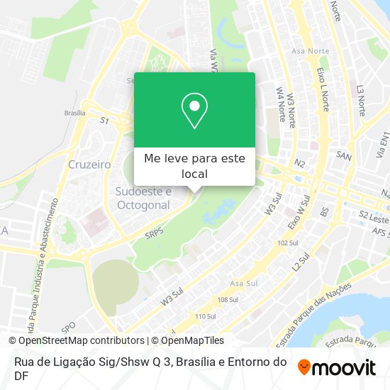 Rua de Ligação Sig/Shsw Q 3 mapa