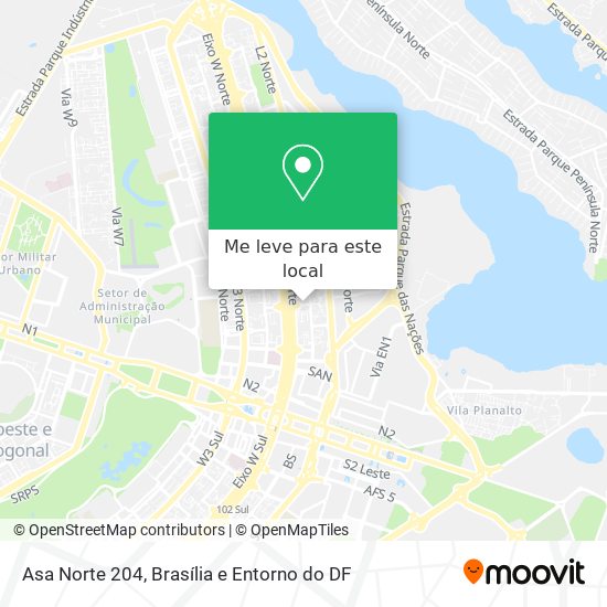 Asa Norte 204 mapa