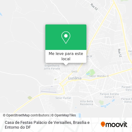 Casa de Festas Palácio de Versailles mapa