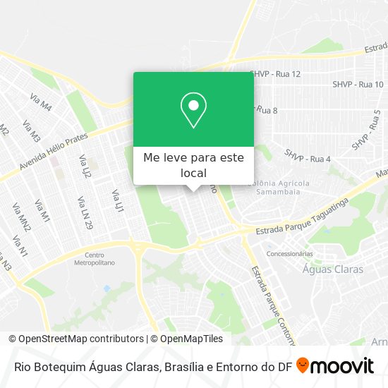 Rio Botequim Águas Claras mapa