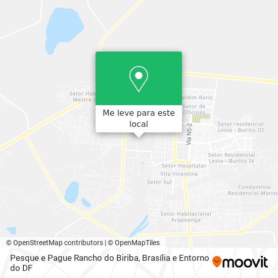 Pesque e Pague Rancho do Biriba mapa