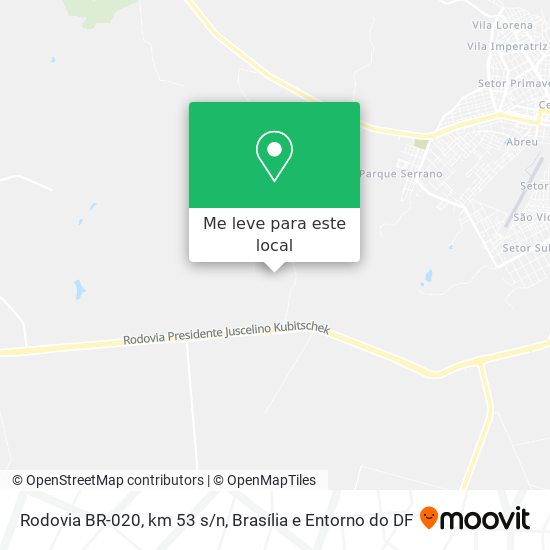 Rodovia BR-020, km 53 s/n mapa