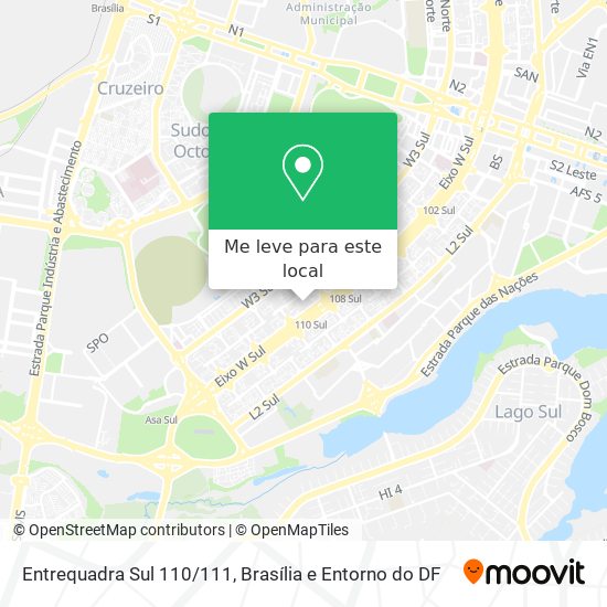 Entrequadra Sul 110/111 mapa