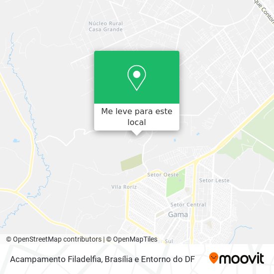 Acampamento Filadelfia mapa