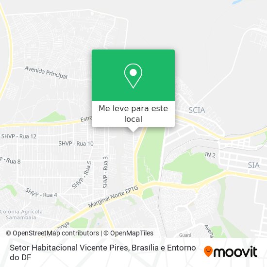 Setor Habitacional Vicente Pires mapa