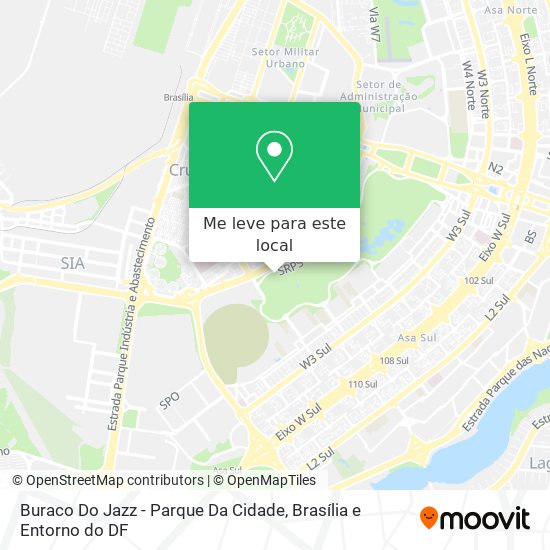 Buraco Do Jazz - Parque Da Cidade mapa