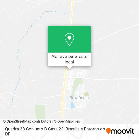 Quadra 38 Conjunto B Casa 23 mapa