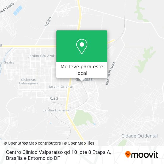 Centro Clínico Valparaíso qd 10 lote 8 Etapa A mapa