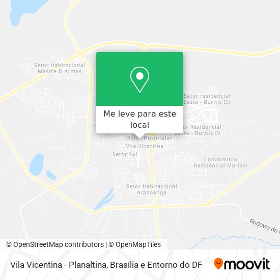 Vila Vicentina - Planaltina mapa