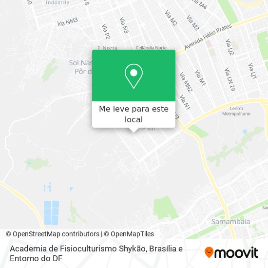 Academia de Fisioculturismo Shykão mapa