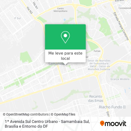 1ª Avenida Sul Centro Urbano - Samambaia Sul mapa