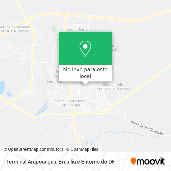 Terminal Arapoangas mapa