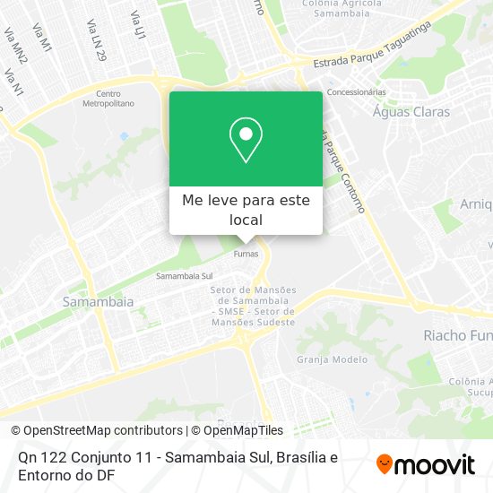Qn 122 Conjunto 11 - Samambaia Sul mapa