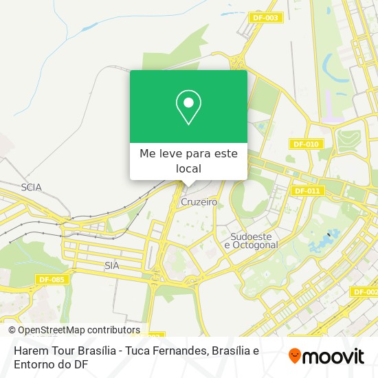 Harem Tour Brasília - Tuca Fernandes mapa
