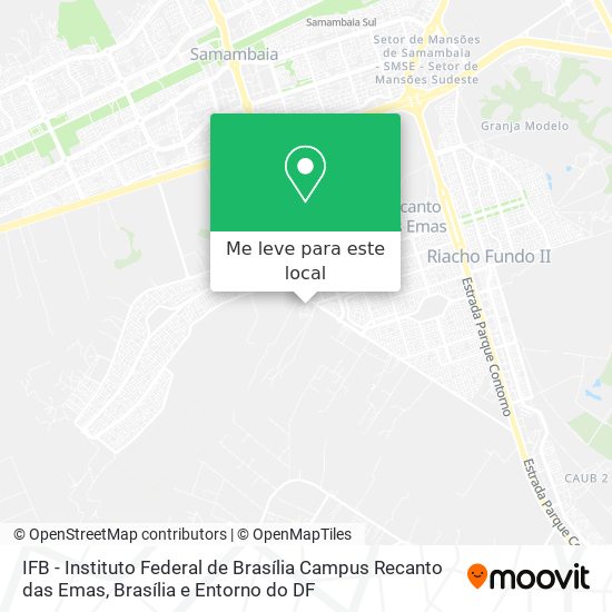 IFB - Instituto Federal de Brasília Campus Recanto das Emas mapa