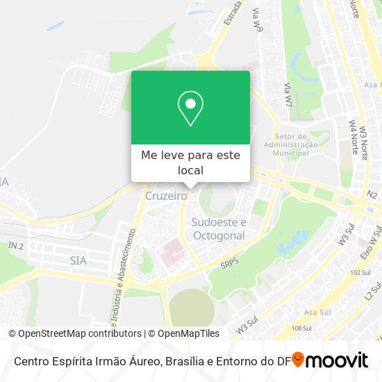 Centro Espírita Irmão Áureo mapa
