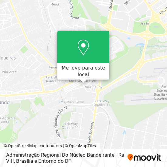 Administração Regional Do Núcleo Bandeirante - Ra VIII mapa