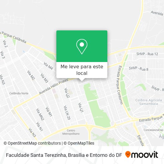 Faculdade Santa Terezinha mapa