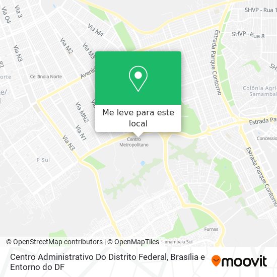 Centro Administrativo Do Distrito Federal mapa
