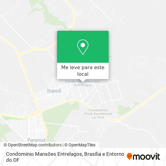 Condomínio Mansões Entrelagos mapa