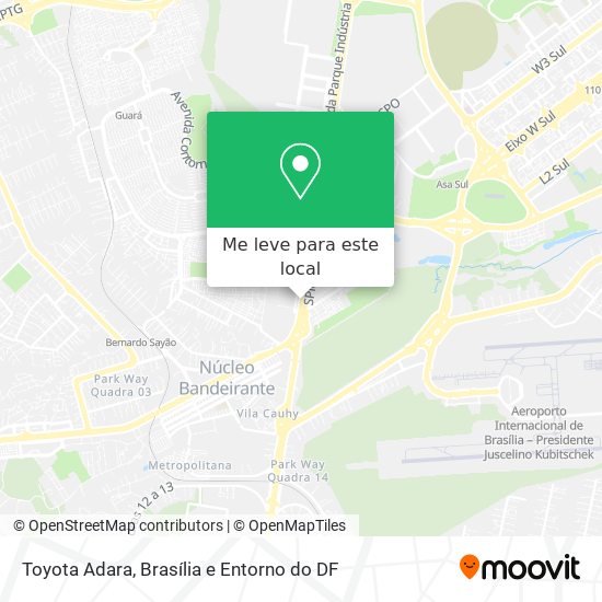 Toyota Adara mapa