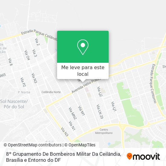 8º Grupamento De Bombeiros Militar Da Ceilândia mapa