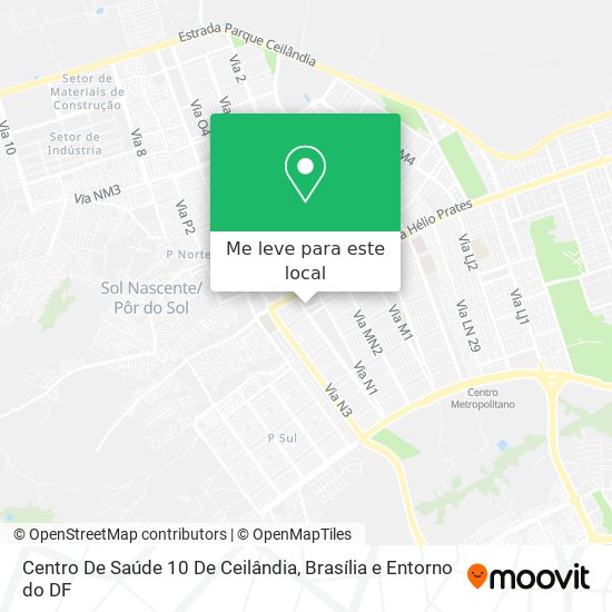 Centro De Saúde 10 De Ceilândia mapa