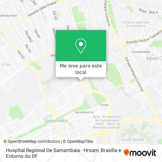 Hospital Regional De Samambaia - Hrsam mapa