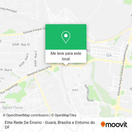 Elite Rede De Ensino - Guará mapa