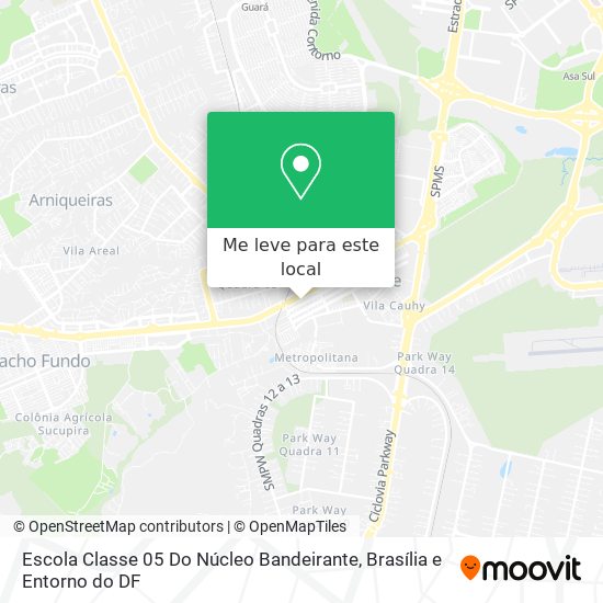 Escola Classe 05 Do Núcleo Bandeirante mapa