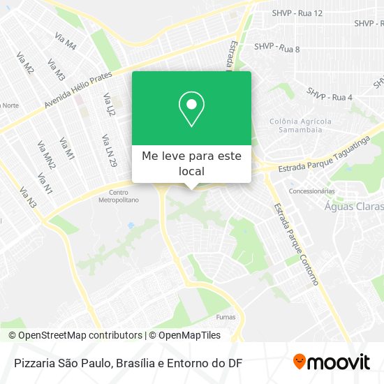 Pizzaria São Paulo mapa