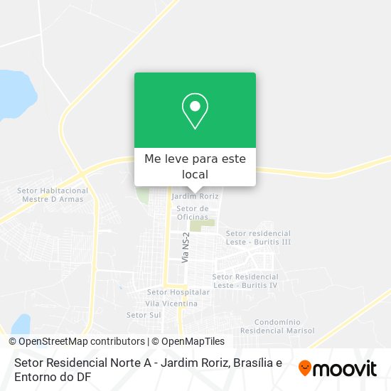 Setor Residencial Norte A - Jardim Roriz mapa