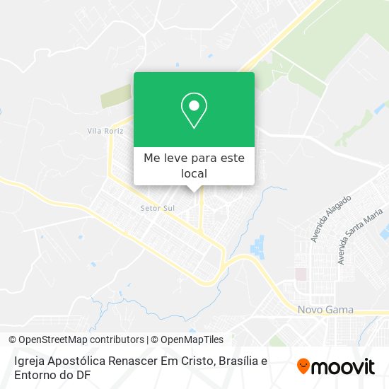 Igreja Apostólica Renascer Em Cristo mapa