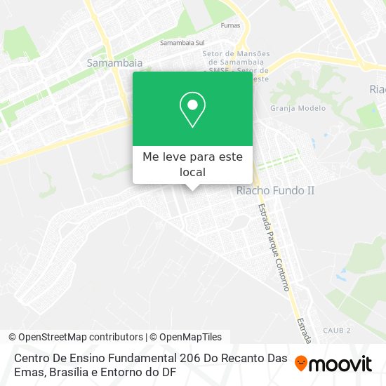 Centro De Ensino Fundamental 206 Do Recanto Das Emas mapa