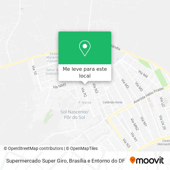 Supermercado Super Giro mapa